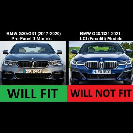 BMW Grill Kidney Grille Hidung Glossy Double Diamond Slat Krom G30 520