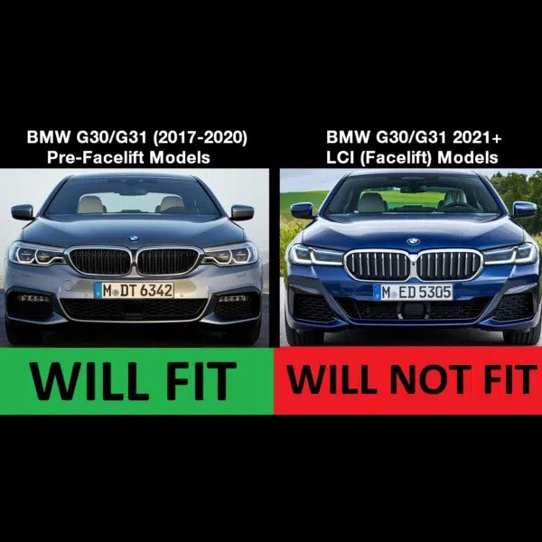 BMW Grill Kidney Grille Hidung Glossy Double Diamond Slat Krom G30 520