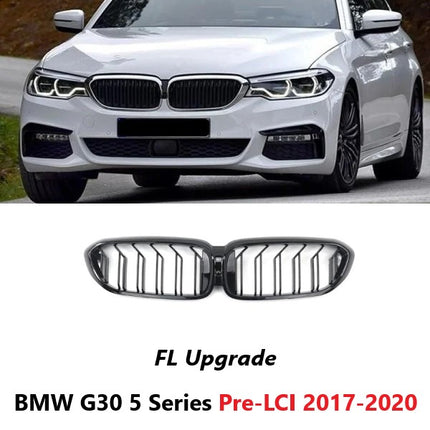 BMW Grill Kidney Grille Hidung Glossy Double Diamond Slat Krom G30 520