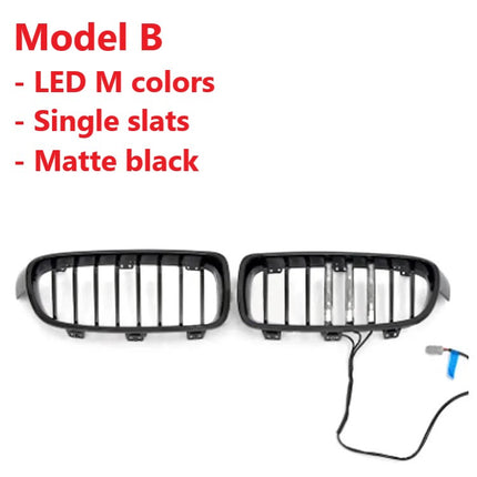 BMW LED M Color Kidney Grille Hidung Kap Matte Glossy F30 320i