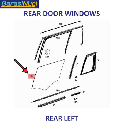 Glass Pane For Mercy W166 Kaca Pintu Front Rear Depan Belakang ML GLE