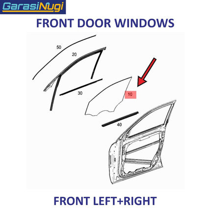 Glass Pane For Mercy W166 Kaca Pintu Front Rear Depan Belakang ML GLE
