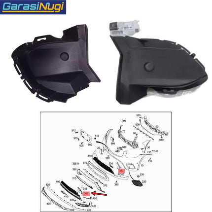 Air Duct Segment Mercy W253 Pre FL Saluran Udara Bemper Depan GLC AMG