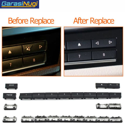 CD Control Buttons BMW F10 F18 F07 Tombol Set Pengganti 520 535 720