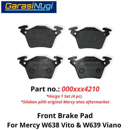 Front Brake Pads Mercy W638 W639 Kampas Rem 0004214210 Depan Vito Viano