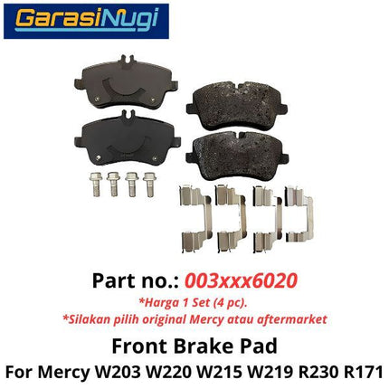 Front Brake Pads Mercy W203 W215 W219 R230 R171 Kampas Rem 0034202820 Depan C200