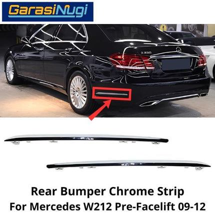 Rear Bumper Strip Mercy W212 Pre-FL List Chrome Samping Belakang Mercedes C200