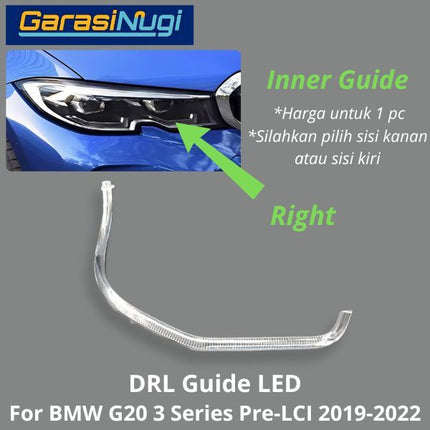 DRL Guide For BMW G20 P-LCI Tube Angel Eyes LED Lampu Senja 320 19-22