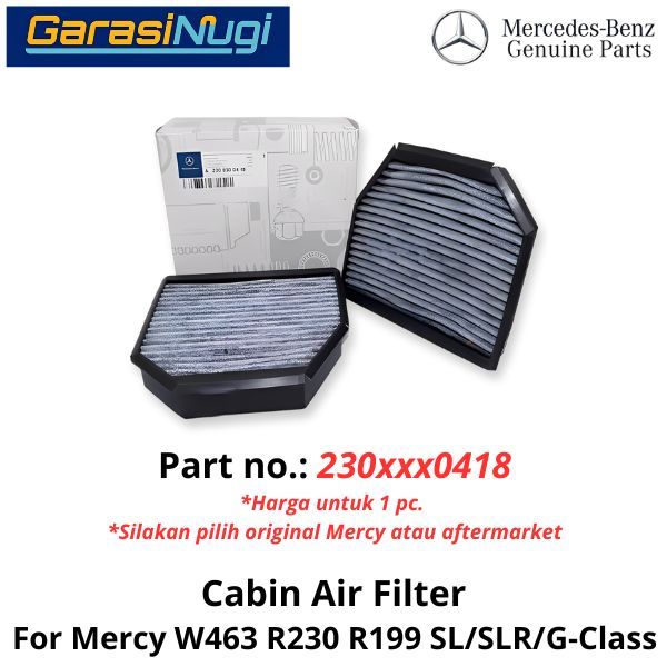Cabin Air Mercy W463 R230 R199 Filter Saringan AC Kabin Mercedes G500 SLK SLR