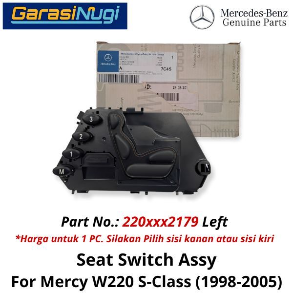 Seat Switch Mercy W220 Button Control Headrest Tombol Kursi Sandaran Kepala Assembly S230