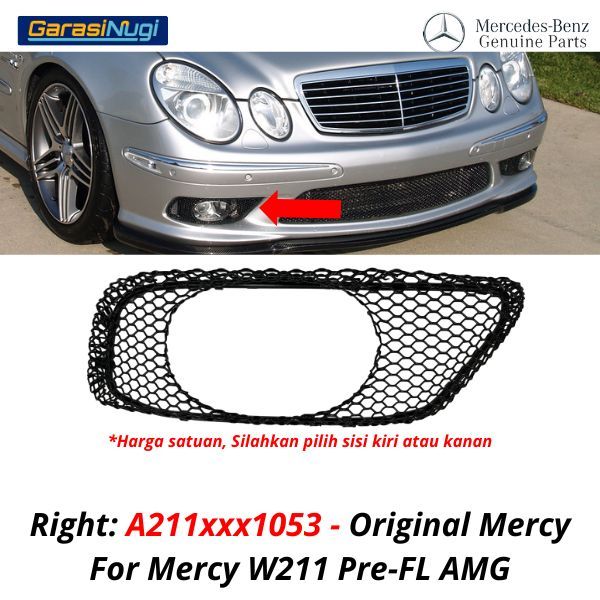 Fog Light Trim Mercy W211 Pre-Facelift AMG Cover Bracket Lampu Kabut E240 E280