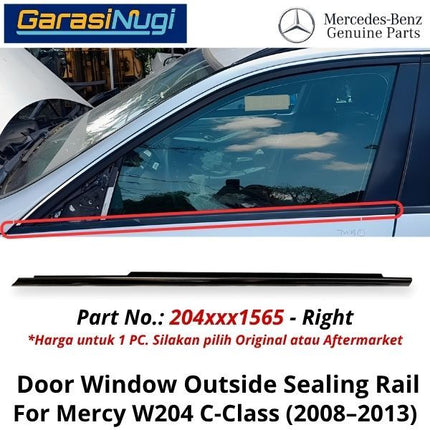 Exterior Door Mercy W204 Seal Rail Penutup Karet Jendela Kaca Pintu Depan C200