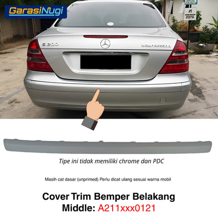Bumper Trim Mercedes W211 Pre-FL Rear Cover Penutup Bemper Belakang E200