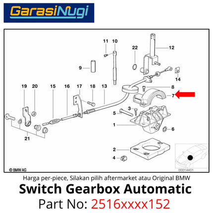 Gearbox Switch BMW E36 E34 E32 E31 Saklar Transmisi Otomatis Original BMW 320 520