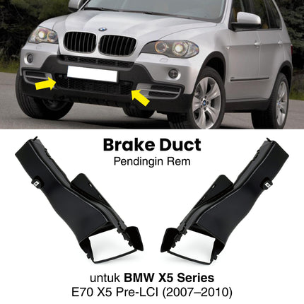 Brake Duct For BMW E70 Pre-LCI Bumper Depan Udara Rem Standart M Sport X5 2007-2010