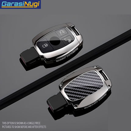 Key Case For Mercedes W212 Sarung Kunci Metal Gun Carbon Short Keychain