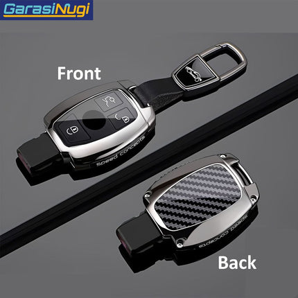 Key Case For Mercedes W212 Sarung Kunci Metal Gun Carbon Short Keychain