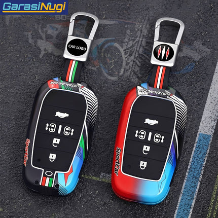 Key Case For Toyota Alphard Vellfire RAV4 Voxy Sienna Sarung Kunci Metal 5 Tombol Short Keychain