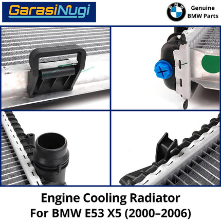 Radiator For BMW E53 Mesin M54B30 Engine Cooling Sistem Pendingin Mesin Original X5 2000-2006