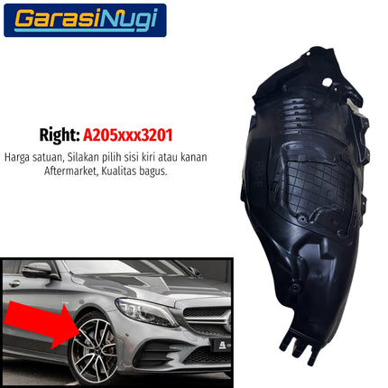 Front Fender Mercy W205 Spakbor Dalam Roda Depan Wheel Housing Covering Karpet Lumpur C200