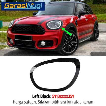 Cover Frame Headlight For Mini Cooper F60 Outer Trim Lampu Depan Countryman 2015 - 2024