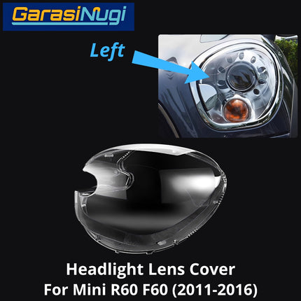 Mika Headlight For MINI R60 F60 Lens Kaca Cover Lampu Depan 2011-2016