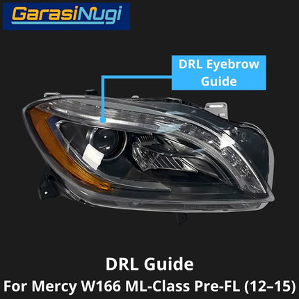 Sein DRL Guide Mercy W166 Pre-Facelift LED Eyebrow Light Lampu Alis Mercedes ML (2012–2015)