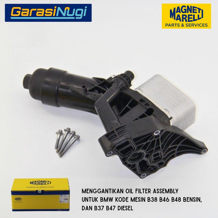 MARELLI Oil Filter Housing BMW F30 F20 G30 Mesin B47 B48 11428596283 Original Assembly 320 118