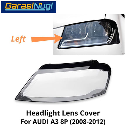 Mika Headlight AUDI A3 8P Facelift Lens Kaca Cover Lampu Depan (2008-2012)