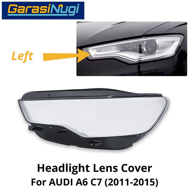 Mika Headlight AUDI A6 C7 Pre-Facelift Lens Kaca Cover Lampu Depan (2011-2015)