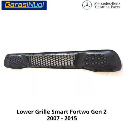 Lower Grille Smart Fortwo Gen 2 Penutup Bemper Depan Bagian Bawah Front Bumper Original 2007 - 2015
