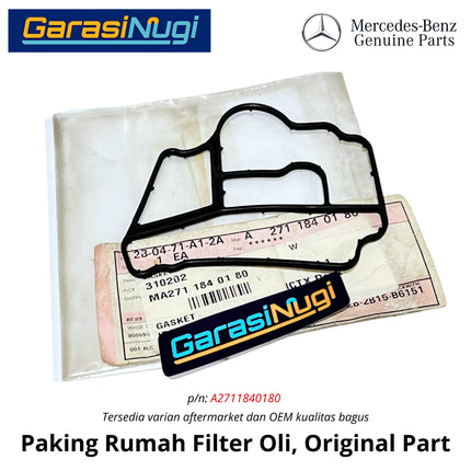 Paking Rumah Filter Oli Mercedes W203 W204 W211 W212 Seal Oil Gasket Original Mesin M271 C180 C200