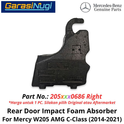Rear Door Mercy W205 Impact Foam Absorber Busa Peredam Suara Benturan Mercedes C200 AMG 2014-2021