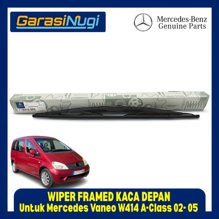 Mercedes Vaneo Wiper Framed Bracketed Front Window Kaca Depan Original W414 2002 - 2005