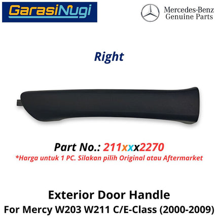 Exterior Rear Door Mercy W203 W211 Handle Eksterior Pegangan Pintu Belakang Luar Mercedes C200 E200