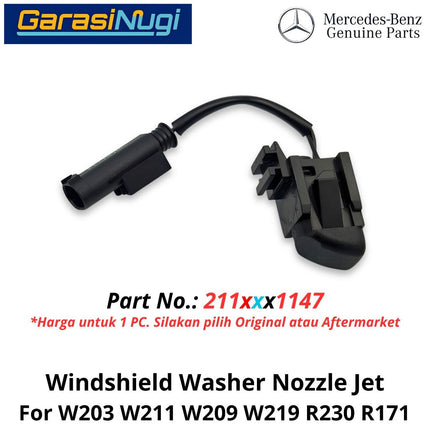 Windshield Washer Mercy W203 W211 W209 R171 Nozzle Jet Nosel Penyemprot Air Kaca Depan Mercedes C200 E200 CLK SLK