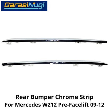 Rear Bumper Strip Mercy W212 Pre-FL List Chrome Samping Belakang Mercedes C200