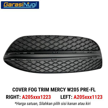 Cover Fog Trim Mercy W205 Pre-Facelift Cover Bracket Lampu Kabut C200