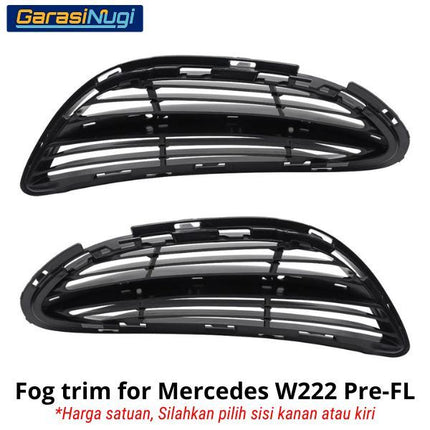 Fog Trim For Mercy W222 Pre-Facelift Cover Chrome Lampu Kabut Grill S450