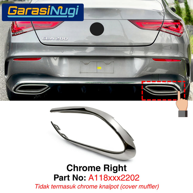 Mercedes W118 C118 X118 Garnish Moulding Bemper Belakang Rear Bumper CLA
