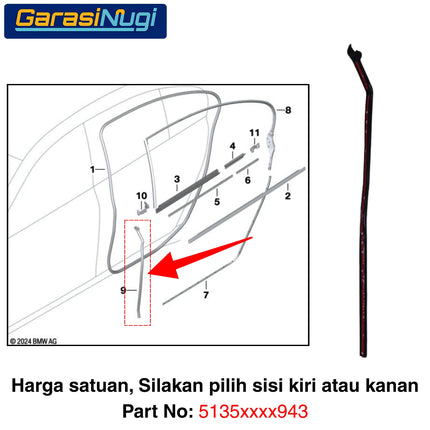 Door Seal For BMW F01 F02 F03 Gasket Karet Pintu Belakang Protection Seal 750