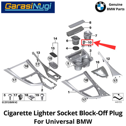 Cigarette Lighter For Universal BMW Socket Block-Off Plug Penutup Soket Pemantik Rokok Mobil