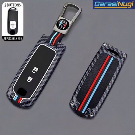 Key Case For Mazda 2 3 6 CX3 CX5 CX7 Sarung Kunci Carbon Edition Short Keychain
