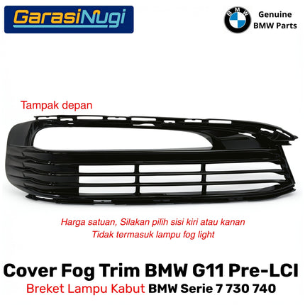 Fog Trim For BMW G11 G12 Pre-LCI Cover Chrome Lampu Kabut Grill Depan 730 750L