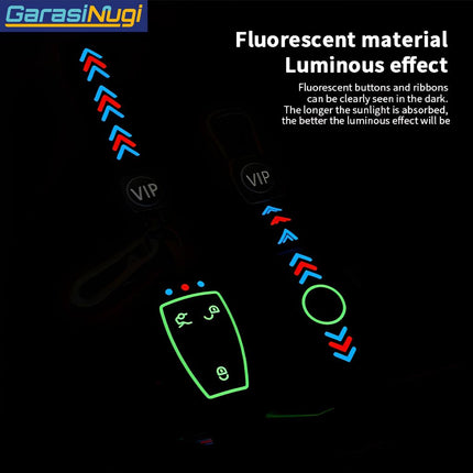 Key Case For Mercedes W212 Sarung Kunci ABS Fluorescent Long Keychain