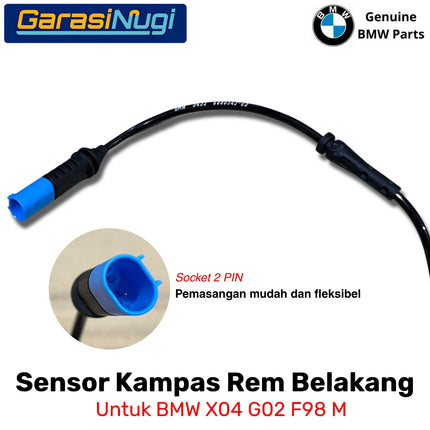 Rear Brake Pad For BMW G02 F98 Wear Sensor Kabel Indikator Keausan Kampas Rem Belakang X4