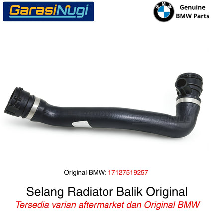 Selang Radiator Bawah BMW E60 E61 E65 E66 Mesin M54 Return Hose Original 17127519257