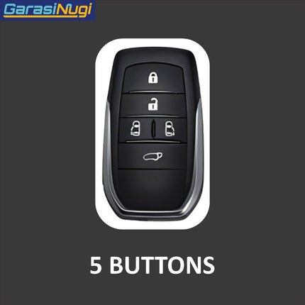 Key Case For Toyota Alphard Vellfire RAV4 Voxy Sienna Sarung Kunci Metal 5 Tombol Short Keychain