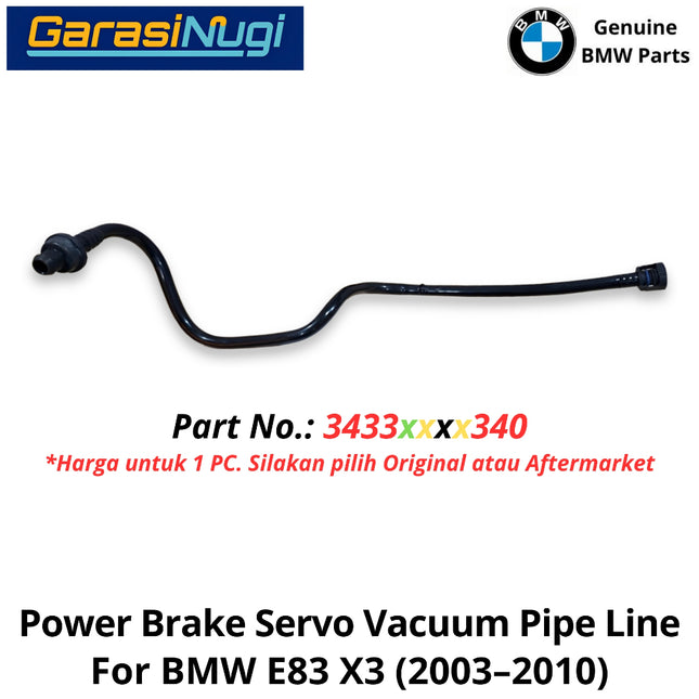 Power Brake For BMW E83 Vacuum Pipe Line Saluran Vakum Daya Rem X3 (2003–2010)