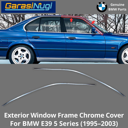Exterior Window For BMW E39 Door Frame Cover Eksterior Penutup Bingkai Jendela 540 1995-2003